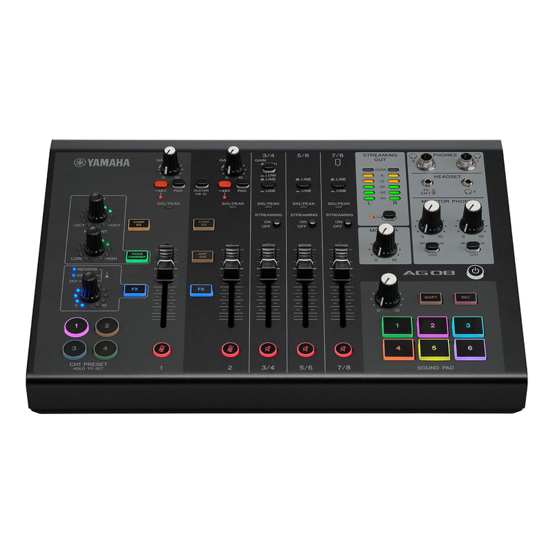 Yamaha AG08 live streaming mixer - Black
