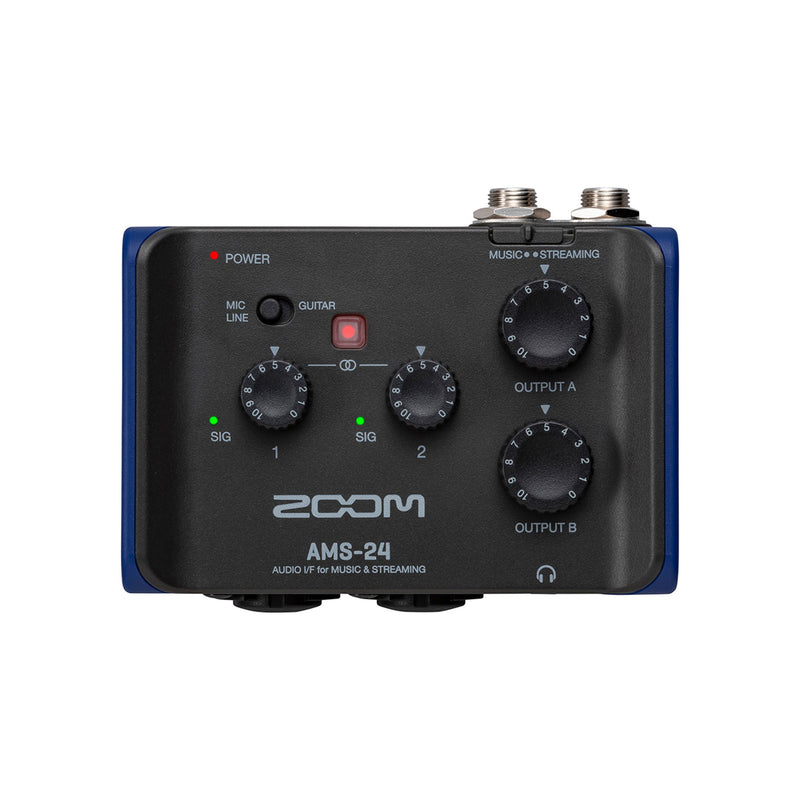 Zoom AMS audio interface for music and streaming - 2-In, 4-Out