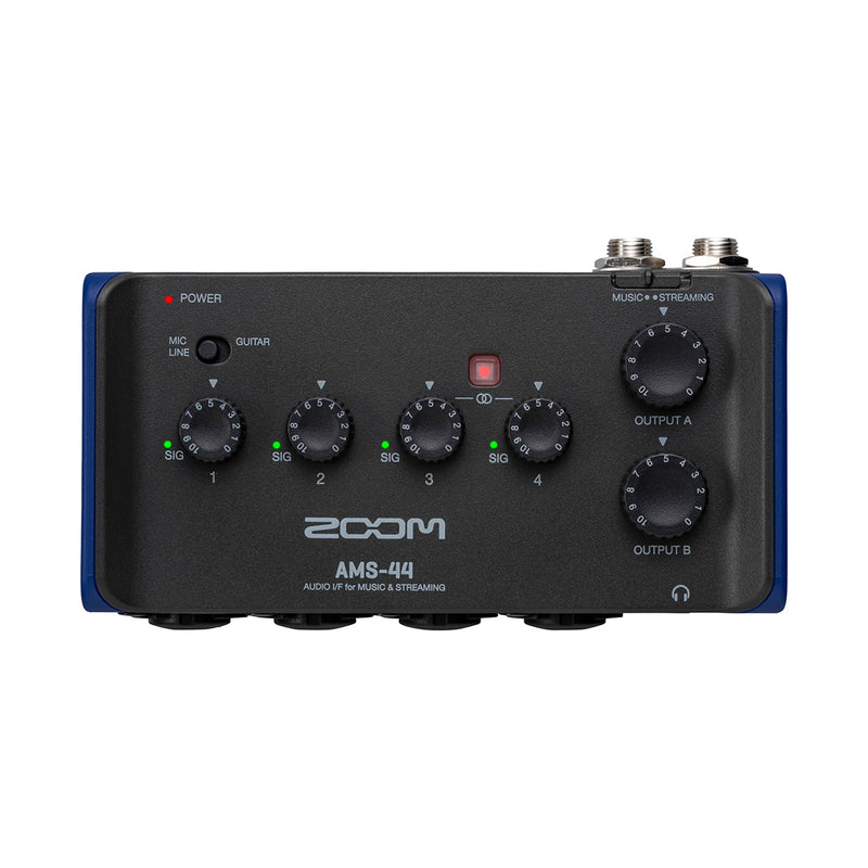 Zoom AMS audio interface for music and streaming - 4-In, 4-Out