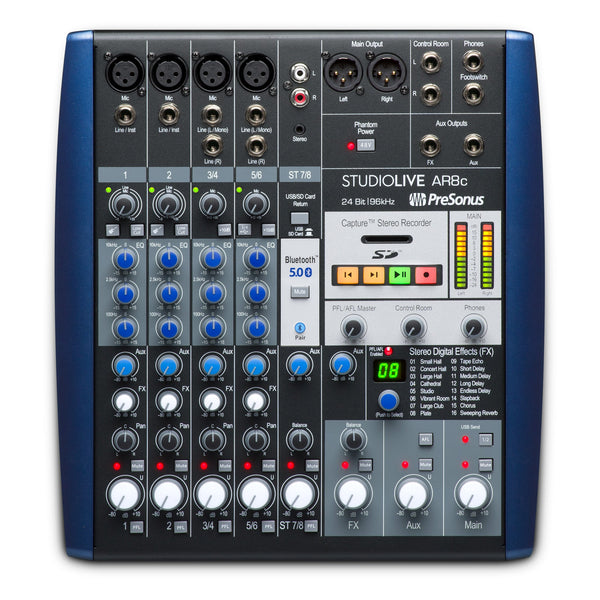 StudioLive AR8C USB 8-channel hybrid mixer