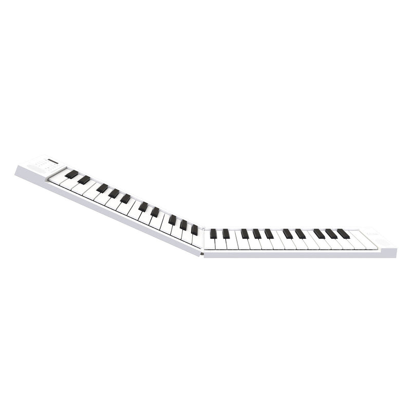Carry-On 49-key touch sensitive folding portable piano - White