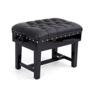 Hidrau BC46 'London' concert piano stool - Black gloss, black leather