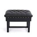 Hidrau BC46 'London' concert piano stool - Black gloss, black leather