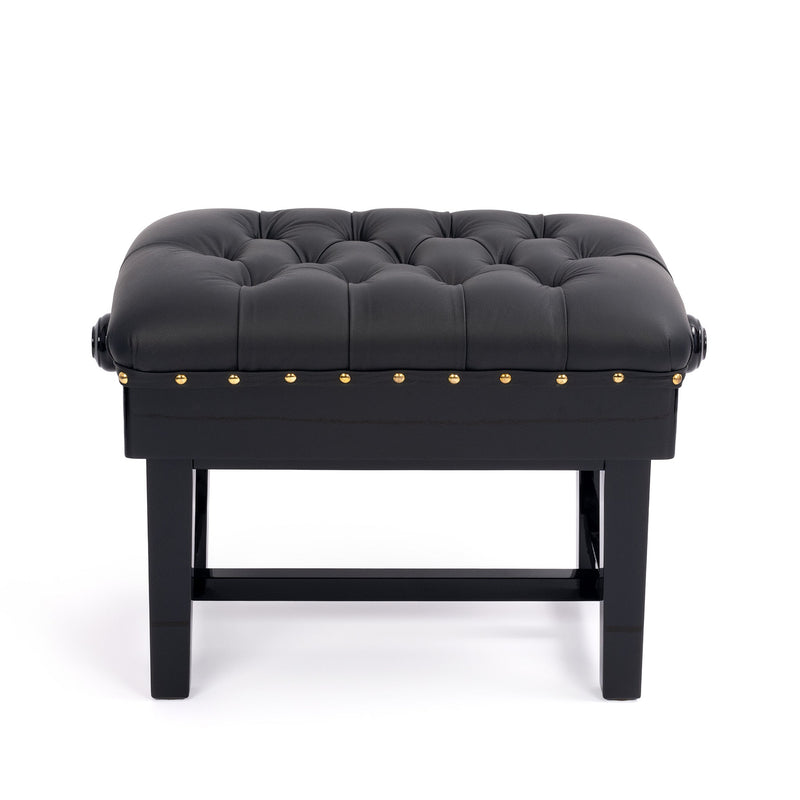 Hidrau BC46 'London' concert piano stool - Black gloss, black leather