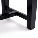 Hidrau BC46 'London' concert piano stool - Black satin, black leather