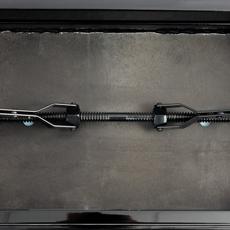 Hidrau BG27 'Toledo' single adjustable piano stool - Black gloss, black velvet