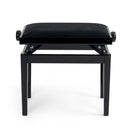 Hidrau BG27 'Toledo' single adjustable piano stool - Black gloss, black velvet