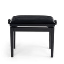 Hidrau BG27 'Toledo' single adjustable piano stool - Black gloss, black velvet