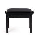 Hidrau BG27 'Toledo' single adjustable piano stool - Black satin, black velvet