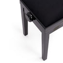 Hidrau BG270 'Geneva' height adjustable duet piano stool - Black gloss, black velvet