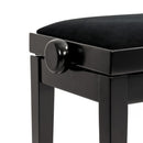Hidrau BG270 'Geneva' height adjustable duet piano stool - Black satin, black velvet