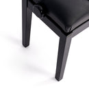 Hidrau BG33 'Vienna' adjustable concert piano stool - Black gloss, black leather