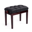 Hidrau BG33 'Vienna' adjustable concert piano stool - Mahogany gloss, black leather