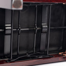 Hidrau BG33 'Vienna' adjustable concert piano stool - Mahogany gloss, black leather