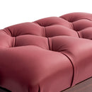 Hidrau BG33 'Vienna' adjustable concert piano stool - Walnut gloss, red leather