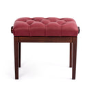 Hidrau BG33 'Vienna' adjustable concert piano stool - Walnut gloss, red leather