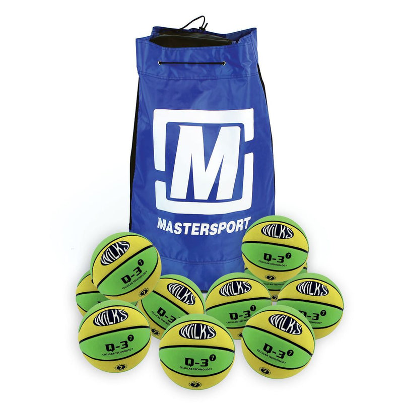 WILKS Q-3 MASTERPLAY CELLULAR BASKETBALL SIZE 7, BAG OF 10