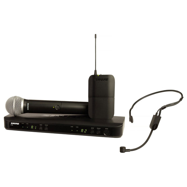 Shure BLX1288 wireless dual channel combo system - Handheld and headset