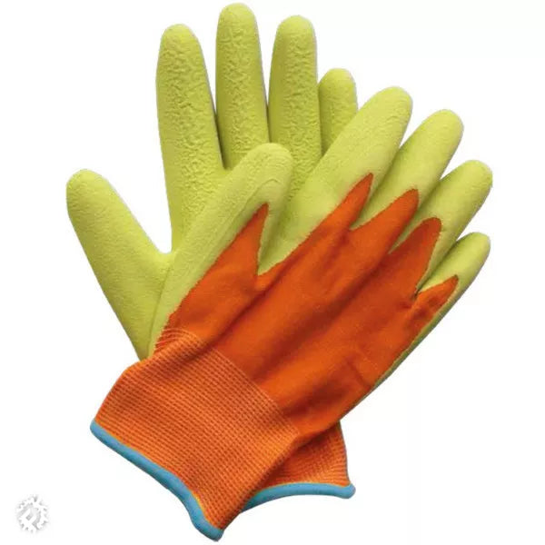 Junior Digger Gloves - 6-10yrs (Orange and Green)