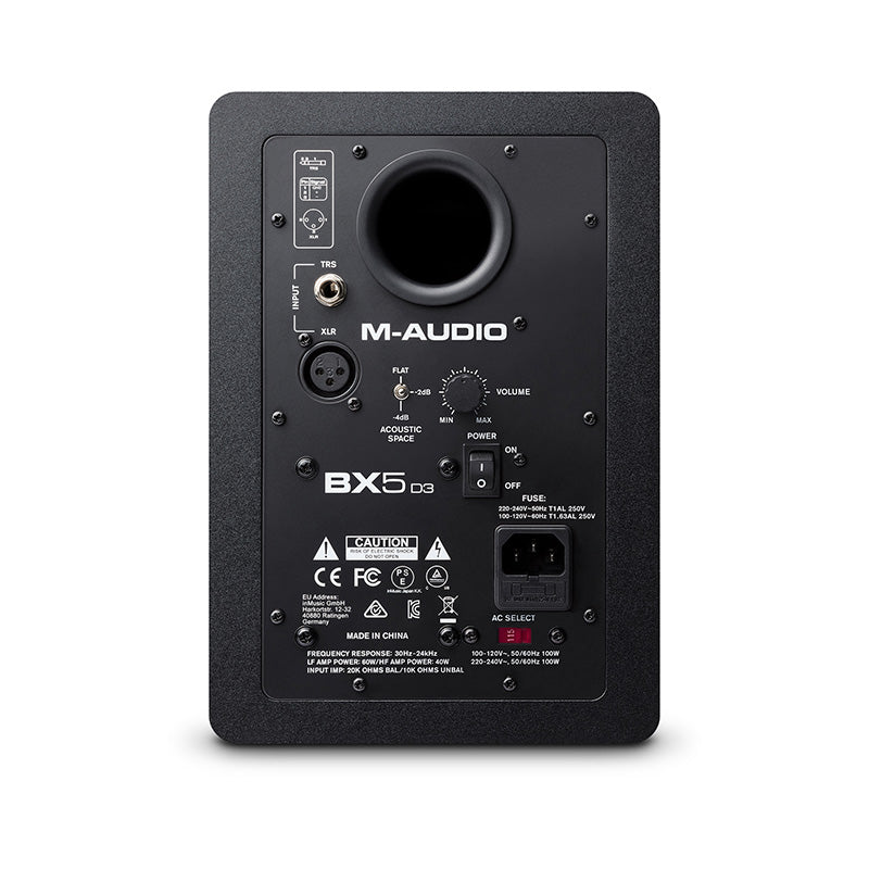 M-Audio single BX5 D3 powered studio reference monitor