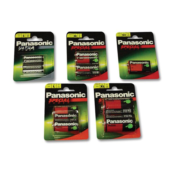 Battery, Zinc Carbon, Red, 9V size  (Each)