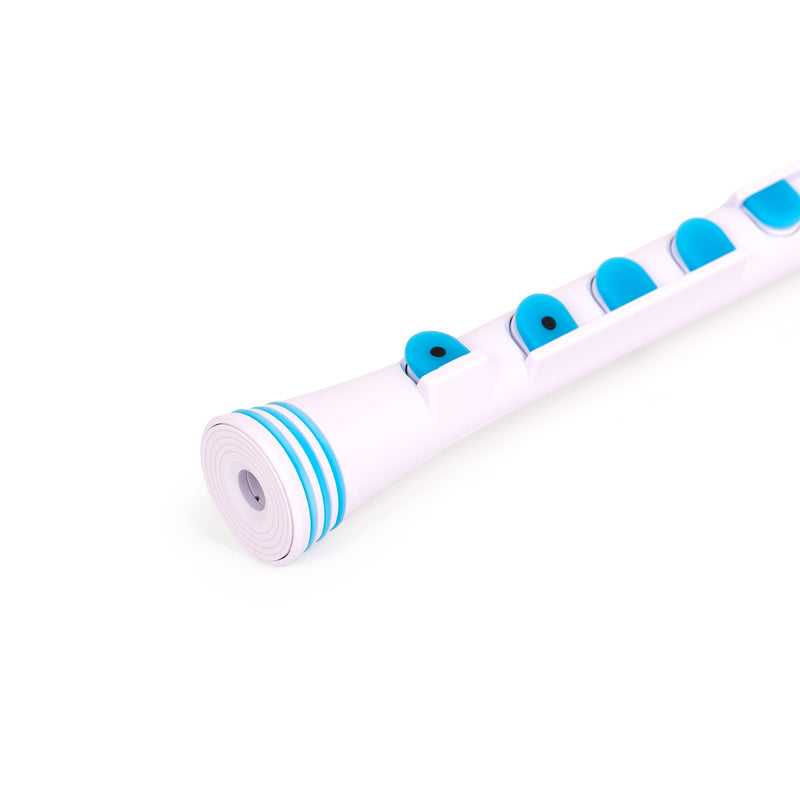 Nuvo N320 Descant Recorder+ - White With Blue Trim