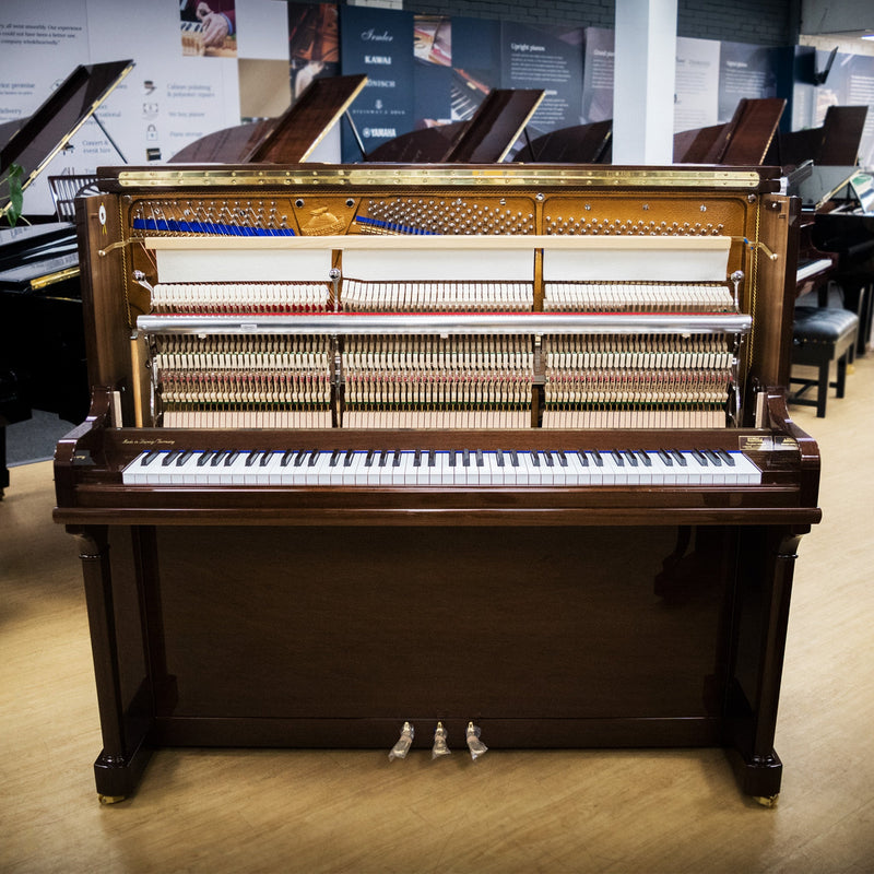 Bl√ºthner Model B upright piano - Polished Walnut