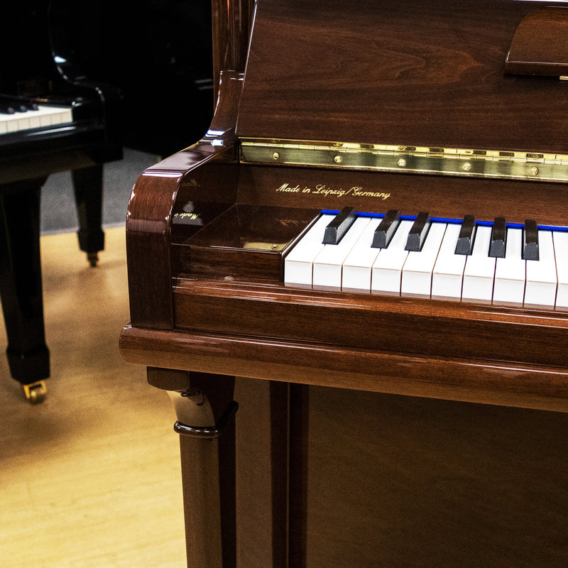 Bl√ºthner Model B upright piano - Polished Walnut