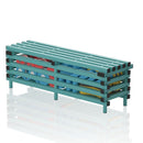 VENDIPLAS BENCH WITH STORAGE BOX GREEN, 2.00M L X 0.49M W X 0.49M H