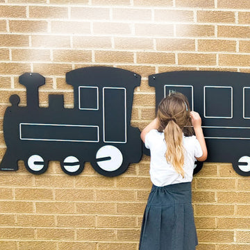 Giant Outdoor Chalkboard Train