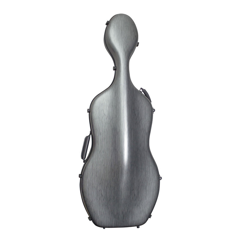 Hidersine hard polycarbonate cello case - Brushed silver