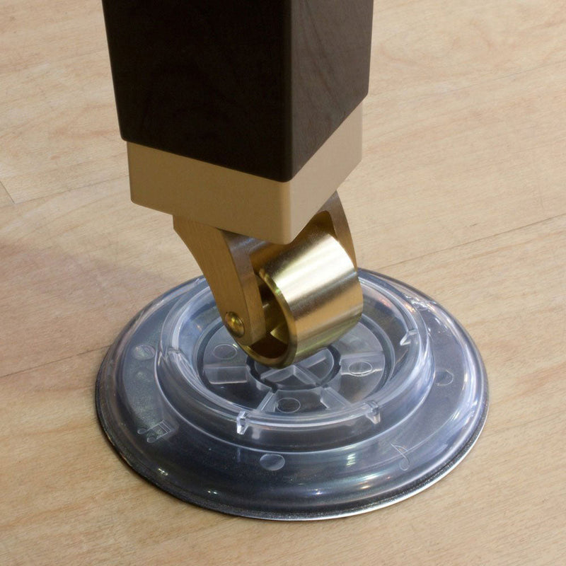 Piano Workshop Set Of 3 Clear Plastic Castor Cups For Grand Piano