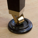 Piano Workshop Set Of 3 Black Wooden Castor Cups For Grand Piano