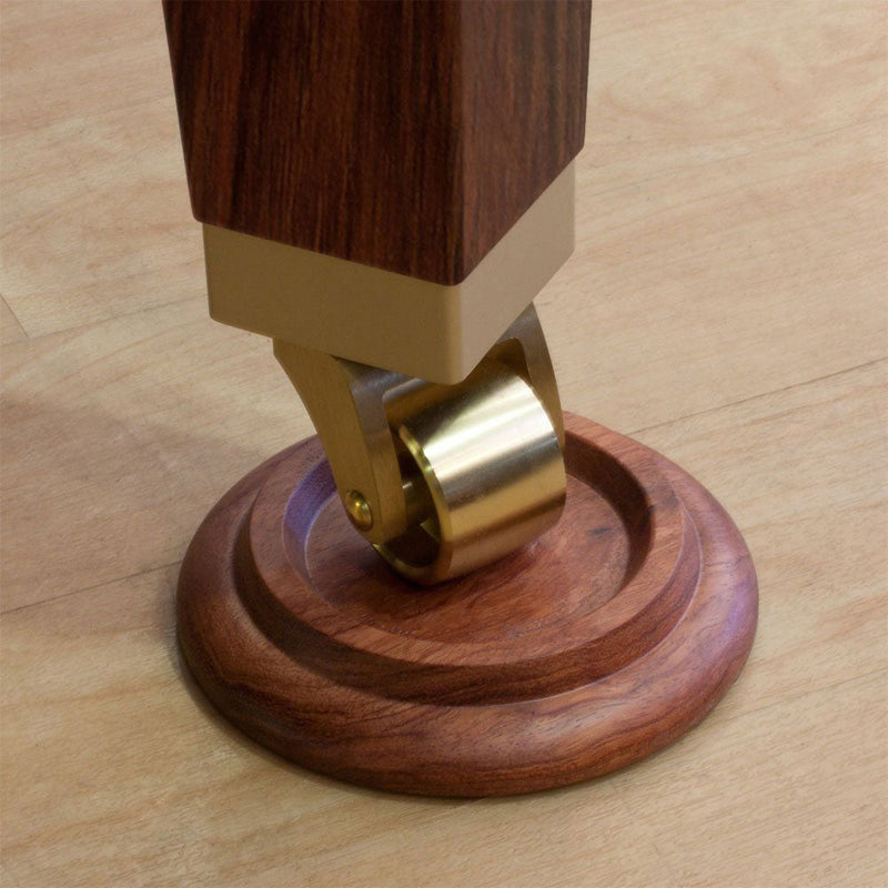 Set Of 3 Wooden Castor Cups For Grand Piano In Rosewood Finish