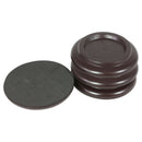 Piano Workshop set of 4 brown wooden castor cups for upright piano