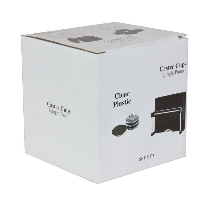Piano Workshop Set Of 4 Clear Plastic Castor Cups For Upright Piano