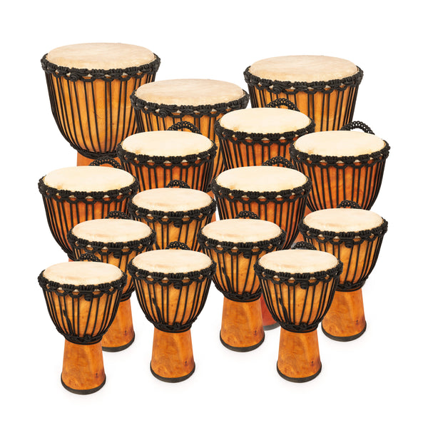 Wide Top rope-tuned djembe pack for education - Secondary 15 players