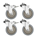 DuraLab Rubber Castors for Laboratory Trolleys - Set of 4pcs