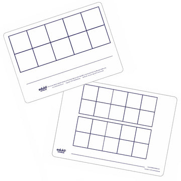 Pupil A5 Ten Frames Dry Erase Boards (pack of 6)