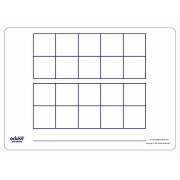 Pupil A5 Ten Frames Dry Erase Boards (pack of 6)