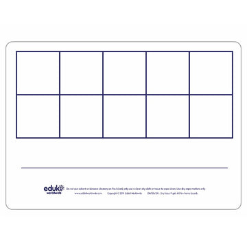 Pupil A5 Ten Frames Dry Erase Boards (pack of 30)