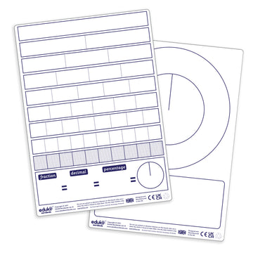 Teachers Fraction Decimal Percentage Dry Erase Boards