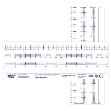 Pupil Number Line Double Sided Dry Erase Board (Pack of 30)