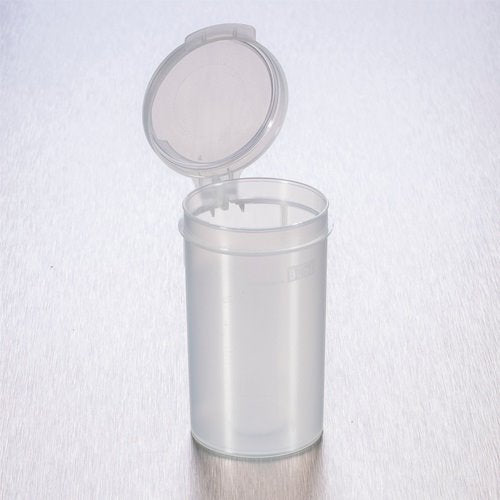 Container, Hinged Cap, PP, Natural, Asceptically Produced, 90ml, FL100-01 (Pack 350)