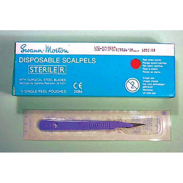 Scalpels, Sterile, Disposable, Size 24 (Pack 10)