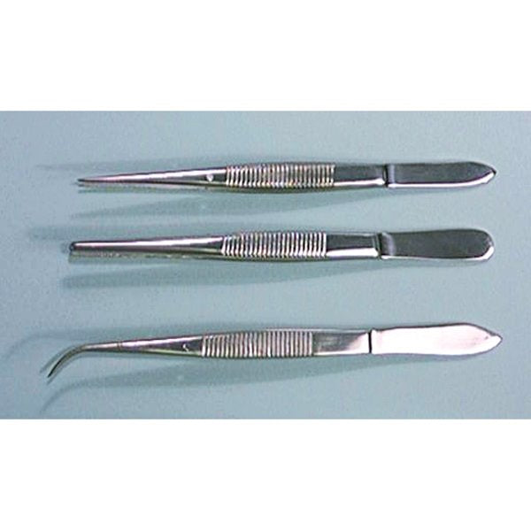 Forceps, Stainless Steel, Sharp Points, 125mm (Each)