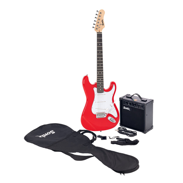 Sonix S-type electric guitar pack - Red