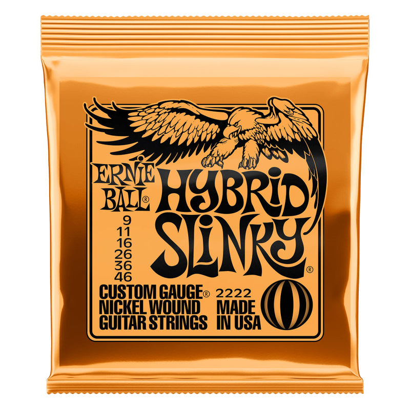 Ernie Ball electric guitar strings set - Hybrid slinky