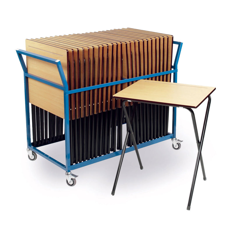 Monarch 'Exam Pack' set of 25 exam desks with trolley