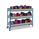 Monarch heavy duty large classroom storage trolley - Blue